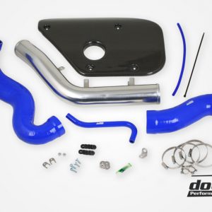 DO88 Volvo S60 V60 V70 T6 Inlet pipe. Blue hoses. Carbon fiber cover