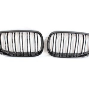 BMW M3 / 3 SERIES E92/E93 DOUBLE SLAT BLACK GRILLES - BLAK BY CT CARBON