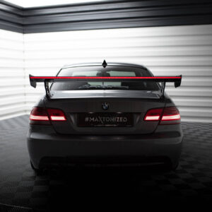 Maxton Design Carbon Spoiler With External Brackets Uprights + LED BMW 3 / M3 Coupe E92 CF-BM-3-92-WING5-EXT-245-P+LED