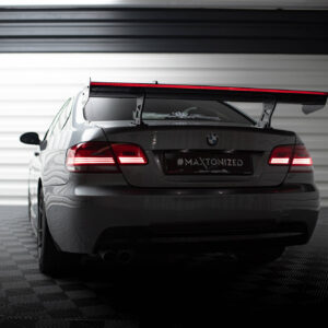 Maxton Design Carbon Spoiler With Internal Brackets Uprights + LED BMW 3 / M3 Coupe E92 CF-BM-3-92-WING5-INT-245-P+LED