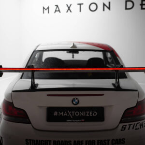 Maxton Design Carbon Spoiler With Upper Swan Mounting + LED BMW 1 M E82 CF-BM-1-82-M-WING5-UPP-245-P+LED