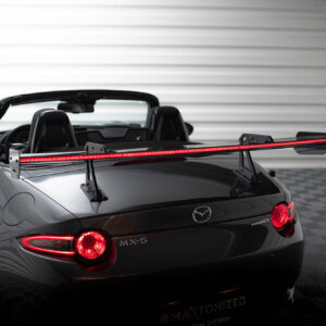 Maxton Design Carbon Spoiler With Upper Swan Mounting + LED Mazda MX-5 ND (Mk4) CF-MA-MX5-4-WING5-UPP-245-P+LED