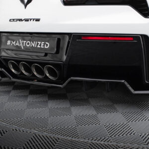 Maxton Design Central Rear Splitter (with vertical bars) Chevrolet Corvette C7 CH-CO-C7-RD3G+RD2G