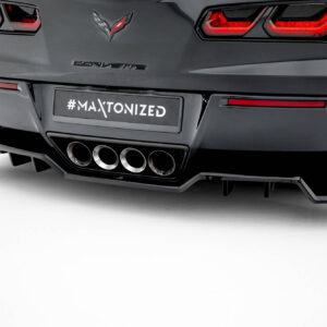 Maxton Design Central Rear Splitter (with vertical bars) Chevrolet Corvette Z06 C7 CH-CO-C7-Z06-RD1G+RD2G