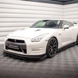Maxton Design Front Splitter + Flaps Nissan GTR R35 Facelift NI-GTR-4F2-FD1G+FSF