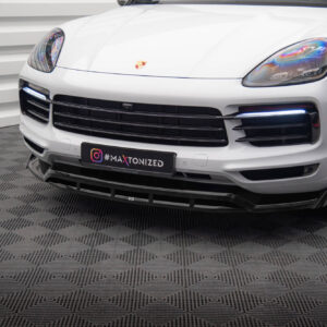 Maxton Design Front Splitter Porsche Cayenne Coupe / SUV Mk3 PO-CAY-3-C-FD1G+FD1RG