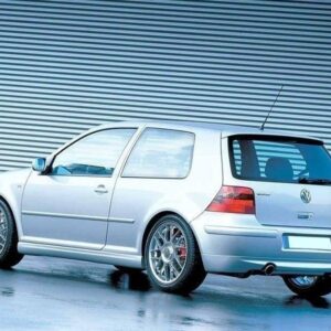 Maxton Design REAR BUMPER EXTENSION VW GOLF 4 25'TH ANNIVERSARY LOOK (with exhaust hole) VW-GO-4-25TH-R2A
