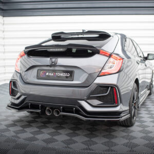 Maxton Design Rear Splitter V.1 (with vertical bars) Honda Civic Sport Mk 10 Facelift HO-CI-10-SPORT-RSD1G+RD1G