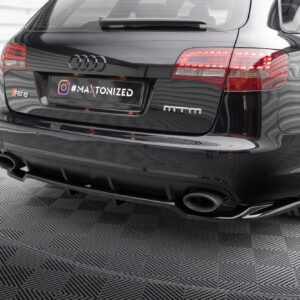 Maxton Design Rear Splitter (with vertical bars) Audi RS6 Avant C6 AU-RS6-C6-RD1G+RD2G