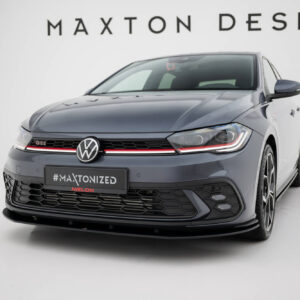 Maxton Design Street Pro Front Splitter Volkswagen Polo GTI Mk6 Facelift VWPO6FGTICNC-FD1B