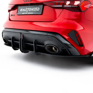 Maxton Design Street Pro Rear Diffuser + Flaps Audi RS3 Sedan 8Y Facelift AURS38YFSCNC-RS1B+BRBI+RSF1G