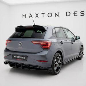 Maxton Design Street Pro Rear Diffuser + Flaps Volkswagen Polo GTI Mk6 Facelift VWPO6FGTICNC-RS1B+BRBI+RSF1G