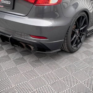 Maxton Design Street Pro Rear Side Splitters Audi S3 Sportback 8V Facelift AUS33FSBCNC-RSD1B
