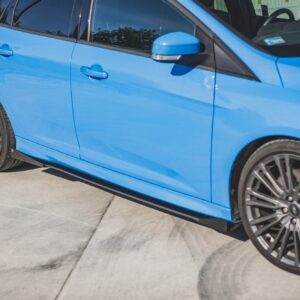 Maxton Design Street Pro Side Skirts Diffusers + Flaps Ford Focus RS Mk3 FOFO3RSCNC-SD1B+SRF1G