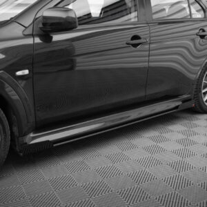 Maxton Design Street Pro Side Skirts Diffusers + Flaps Mitsubishi Lancer EVO X MILA10EVOCNC-SD2BRB+SF1G
