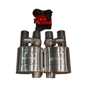 Valvetronic Universal Fitment Universal Fitment Muffler UVM.76MM.DUALOUT.X2