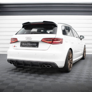 Maxton Design Street Pro Rear Diffuser Audi S3 Sportback / Hatchback 8V AUS33CNC-RS1B+BRBI