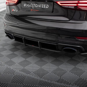 Maxton Design Street Pro Rear Diffuser V.1 Audi RS3 Sedan 8V Facelift AURS38VFSCNC-RS1B+BRBI