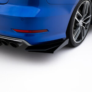 Maxton Design Street Pro Rear Side Splitters + Flaps Audi S3 Sedan 8V AUS33SCNC-RSD1BRB+RSF1G