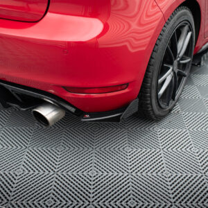 Maxton Design Street Pro Rear Side Splitters + Flaps Volkswagen Golf GTI Mk6 VWGO6GTICNC-RSD1BRB+RSF1G