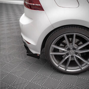 Maxton Design Street Pro Rear Side Splitters + Flaps Volkswagen Golf R Mk7 VWGO7RCNC-RSD1BRB+RSF1G