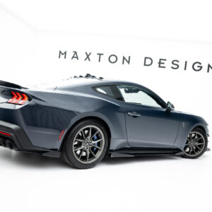 Maxton Design Street Pro Side Skirts Diffusers + Flaps Ford Mustang Dark Horse Mk7 FOMU7GTCNC-SD1B+SF1G