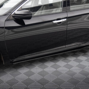 Maxton Design Street Pro Side Skirts Diffusers + Flaps Honda Civic Mk10 HOCI10CNC-SD1BRB+SF1G