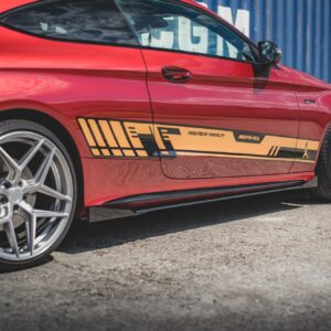 Maxton Design Street Pro Side Skirts Diffusers + Flaps Mercedes-AMG C43 / AMG-Line Coupe C205 MEC20543AMGCNC-SD1B+SRF1G
