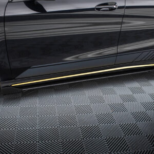 Maxton Design Street Pro Side Skirts Diffusers + Flaps Mercedes-AMG CLA 45 C117 Facelift MECLA117AMGAEROCNC-SD1BRB+SF1G