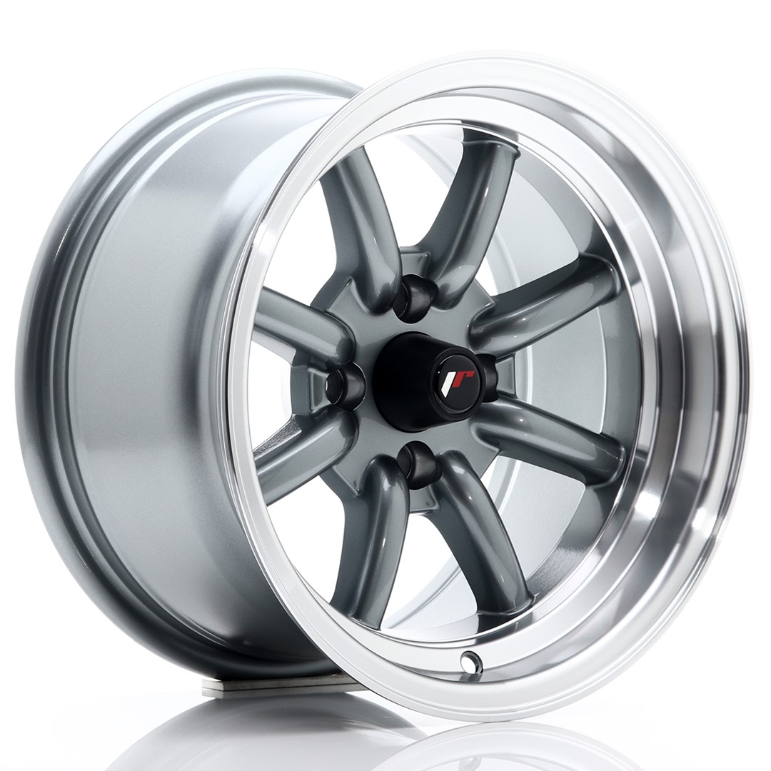 JR Wheels JR19 14×8 ET-13 4×100 Gun Metal w/ Machined Lip - OPSHOLDERS