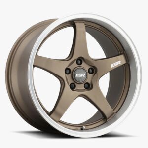 ESR Wheels APX5 18x10.5 Blank ET-15-30 Matte Bronze w/ Machined Lip 805111CC APX5MBRNZ-ML