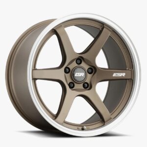 ESR Wheels APX6 18x9.5 5x100 ET35 Matte Bronze w/ Machined Lip 89550035 APX6MBRNZ-ML