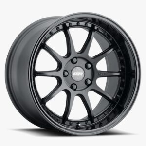 ESR Wheels CS12 18x9.5 5x100 ET22 Matte Black w/ Gloss Black Lip 89550022 CS12MBLK-BL