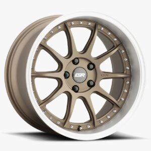 ESR Wheels CS12 19x9.5 5x108 ET22 Matte Bronze w/ Machined Lip 99551422 CS12MBRNZ-ML 5X108