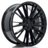 52881_0_39177jpg - OPSHOLDERS Glossy black multi-spoke alloy car wheel rim viewed at an angle.