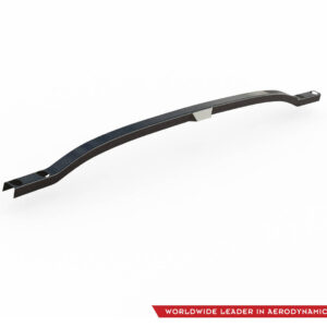 Long curved carbon-fiber aerodynamic component (aerodynamic wing/strake) with mounting ends, shown against a white background; brand logo visible in bottom right.