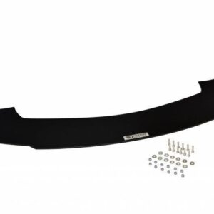 Black curved rear car spoiler with mounting brackets and hardware for installation