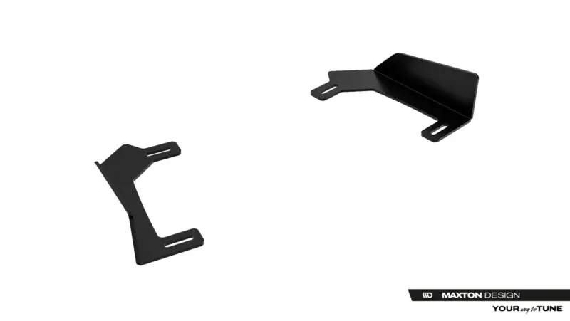 pol_po_Front-Flaps-Flaps-Toyota-GR-Yaris-Mk4-Facelift-23785_2webp - OPSHOLDERS Pair of black metal mounting brackets with slotted tabs on white background (Maxton Design product)