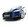 pol_po_Front-Splitter-Audi-S5-A5-S-Line-Coupe-F5-23997_6webp - OPSHOLDERS Blue Audi sports car shown from a low front-left angle, highlighting the grille and sharp headlights with '#MAXTONIZED' on the plate,” more concise variant: