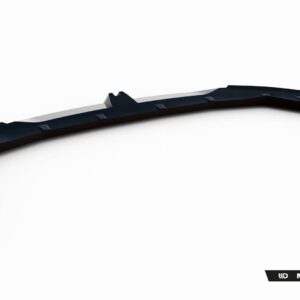 Curved car spoiler or aero wing, dark glossy finish, designed to attach to a vehicle for improved aerodynamics.