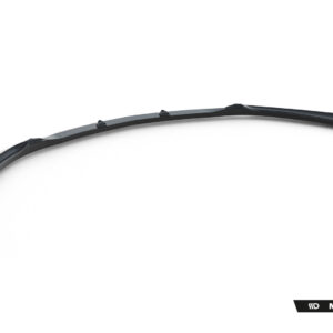 Curved windshield wiper blade with mounting clips, shown diagonally on a white background.