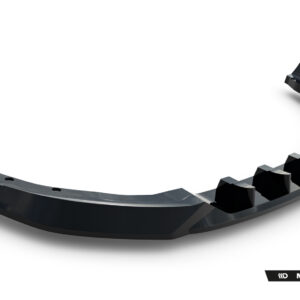 Curved black glossy automotive body part with notched edges, shown with Maxton Design branding at the bottom right.