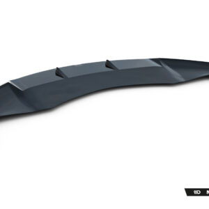 Dark gray car spoiler with three mounting fins, shown against a white background (aerodynamic component).