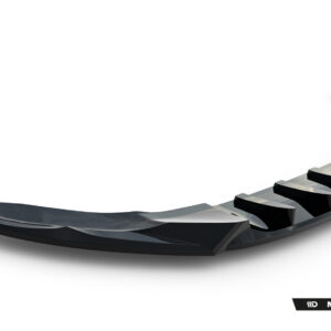 Abstract, glossy curved car body shape against a white background with Maxton Design branding in the corner.