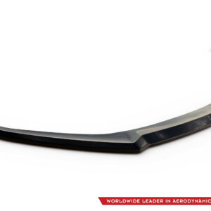 Curved, glossy black aerodynamic component on a white background, with a red brand banner at bottom right saying 'Worldwide Leader in Aerodynamic Components'.