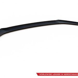 Curved black aerodynamic component on a white background with VD logo in the bottom-right corner and a red banner reading 'Worldwide Leader in Aerodynamic Components'.