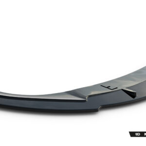 Curved black and gray car body spoiler/diffuser piece on a white background with Maxton Design branding nearby.