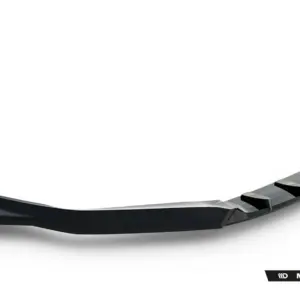 Abstract black curved ribbon design sweeping across a white background, with a Maxton Design logo bar in the bottom-right corner.