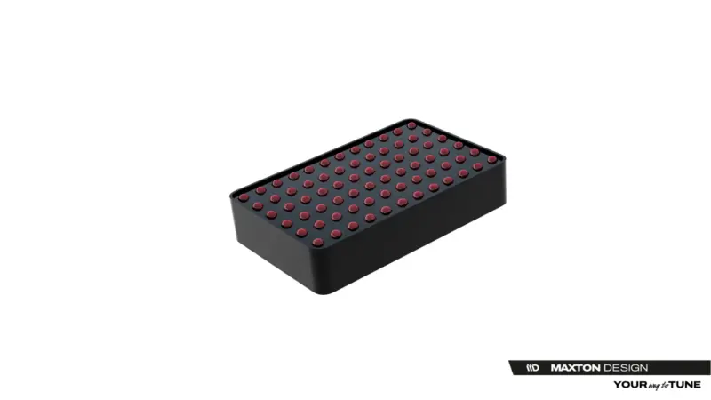 pol_po_Led-Stop-Light-Toyota-GR-Yaris-Mk4-Facelift-23789_3webp - OPSHOLDERS Black rectangular tray filled with evenly spaced red pills arranged in a grid, viewed from above.