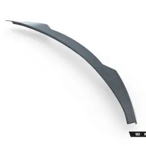 Decorative curved carbon-fiber ribbon across a white background with a Maxton Design logo at the bottom corner.